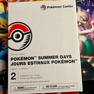 Pokemon Summer Days Lapras Inflatable Can Holders (2-Pack) Pool Cup Water Sealed